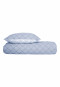 Reversible bed linen two-piece Renforcé light blue patterned - SCHIESSER Home