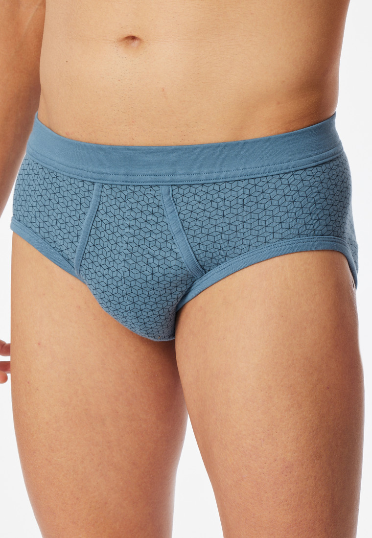 Sportslip set van 2, fijnrib, atlantisch blauw patroon - Original Classics