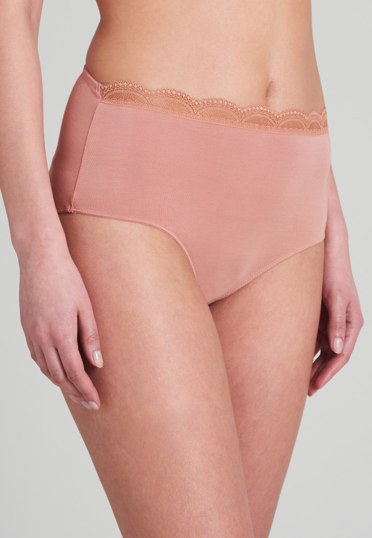Maxi panty modal lace terracotta - Feminine Lace