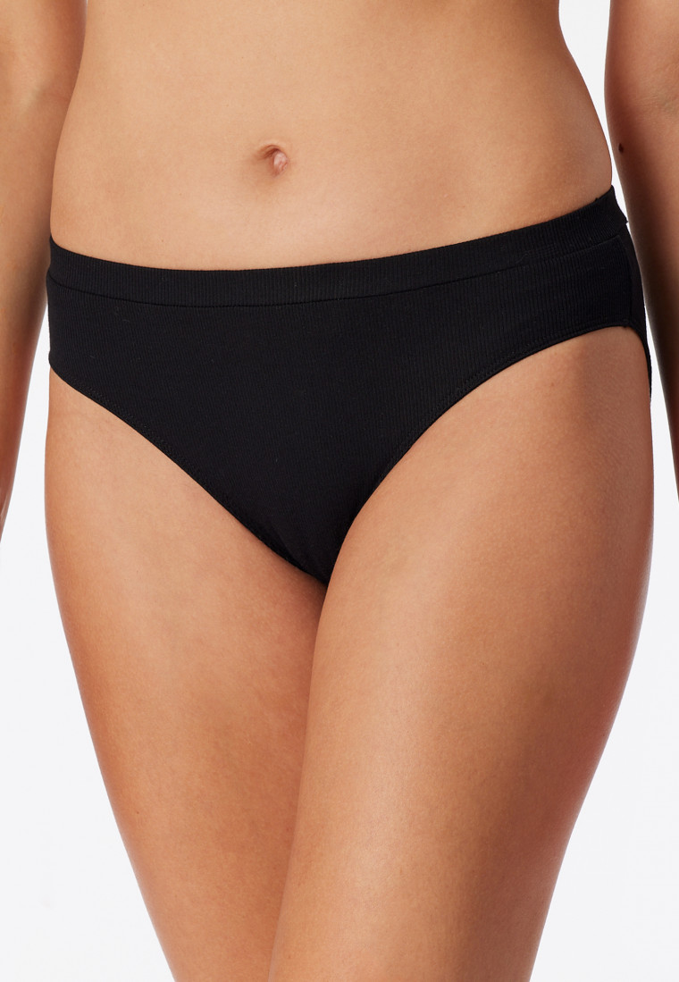 Culotte Rio côtelé coton bio noir - Pure Rib