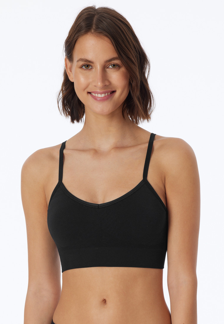 Bustier naadloos verwijderbare pads zwart - Casual Seamless