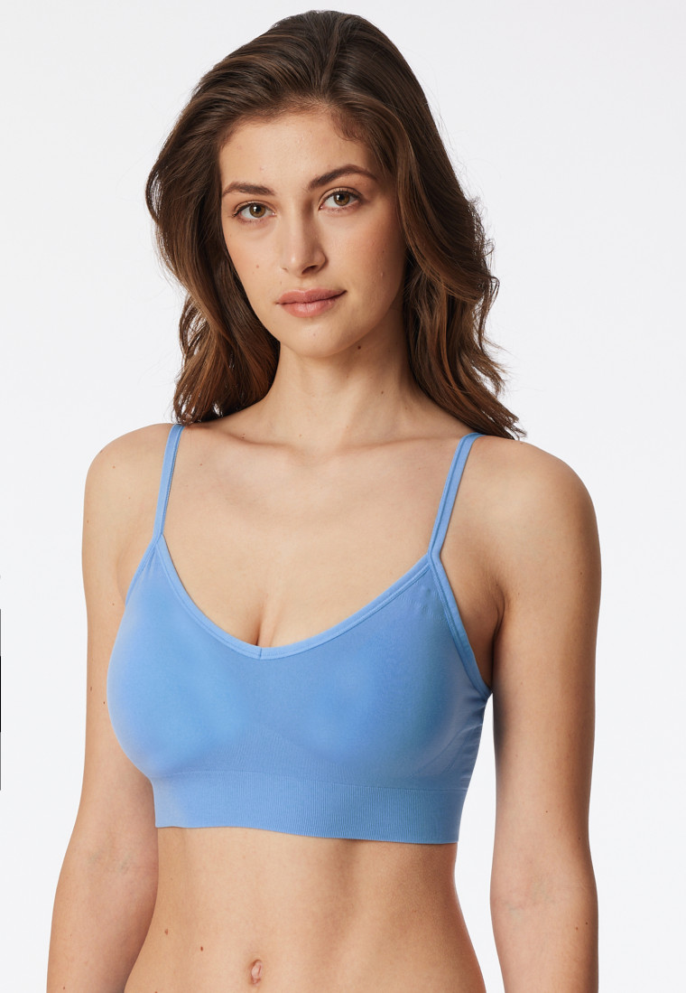 Bustier seamless removable pads light blue - Casual Seamless