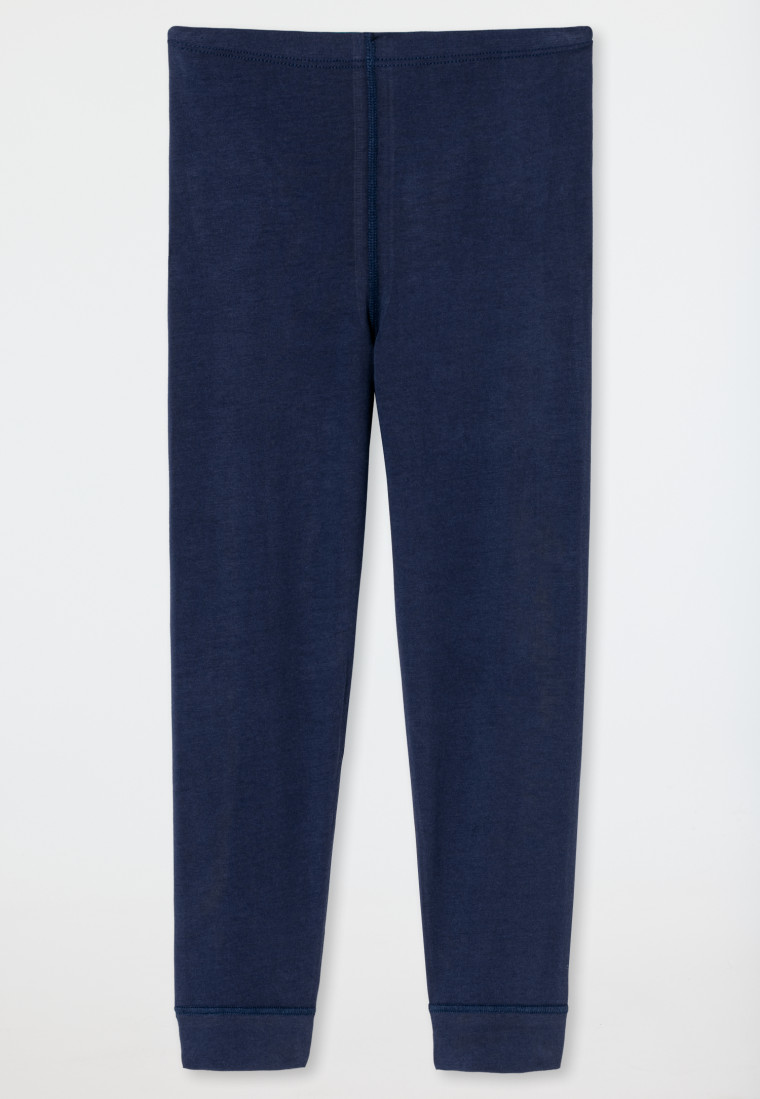 Unterhose lang 2er-Pack Organic Cotton Softbund Bündchen dunkelblau - 95/5