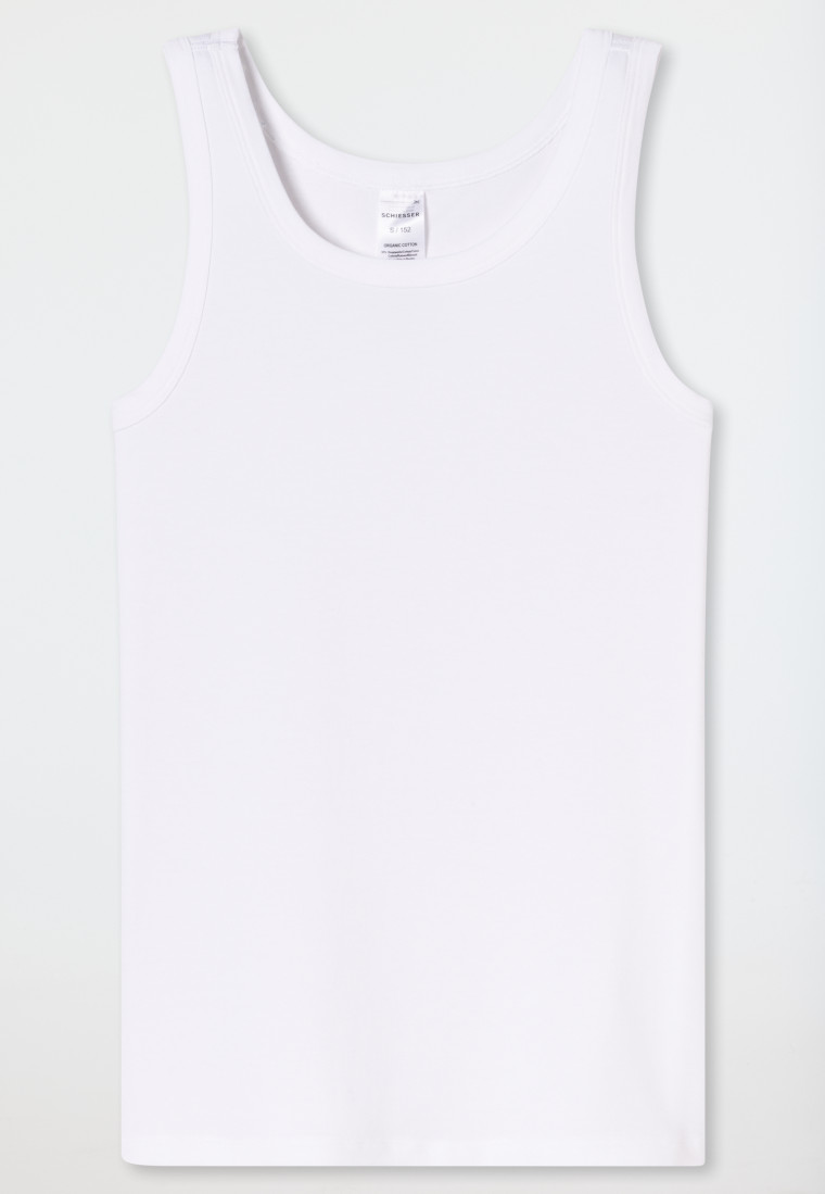 Tanktops set van 2 wit/grafiet - 95/5