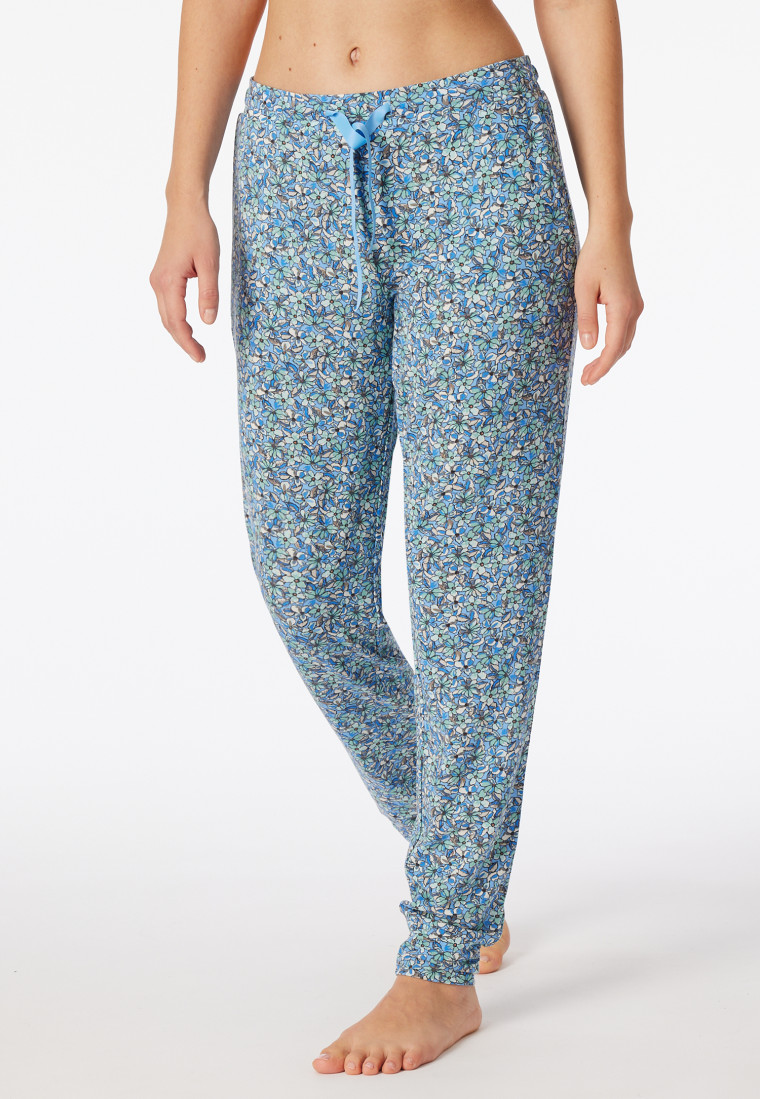 Pants long cuffs flowers multicolor - Mix+Relax
