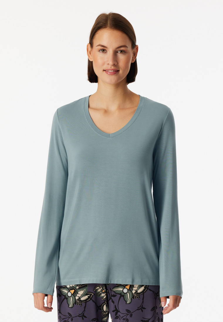 Schiesser Damen Schlafanzugoberteil Shirt 1/2 Arm Bedruckt Mit Hase