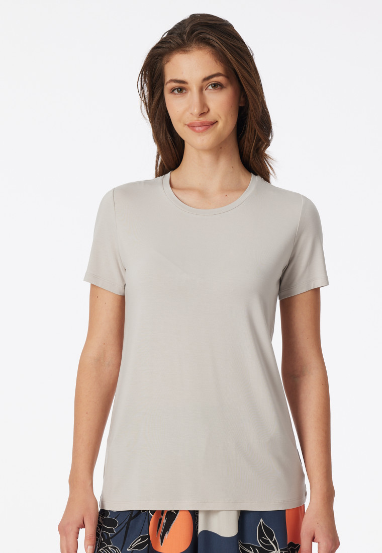 Shirt kurzarm rundhals grau-jaspe - Mix+Relax