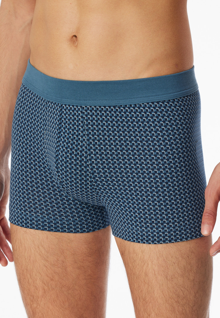 Short geruit atlantisch blauw - 95/5