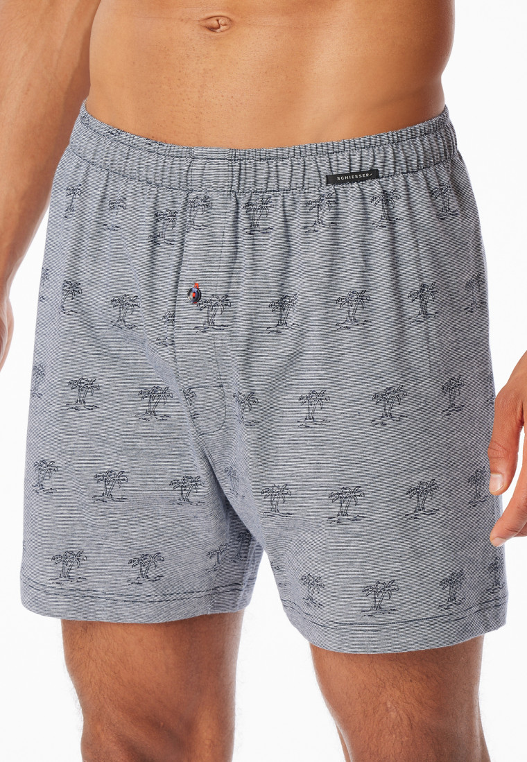 Boxershorts 2er-Pack Jersey uni gemustert - Boxershorts Multipacks