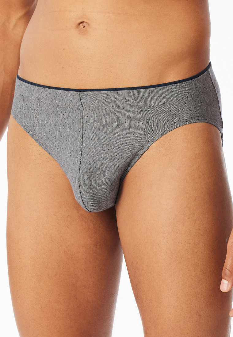 Supermini-Slip nachtblau gestreift - Premium Jacquard