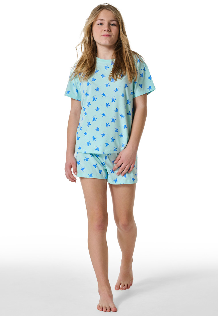 Pyjama court tortues vert clair - Nightwear