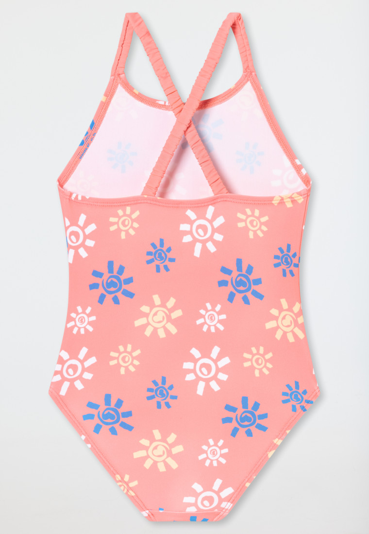 Costume da bagno tessuto a maglia LSF40+ rosa fuchsia - Ciano