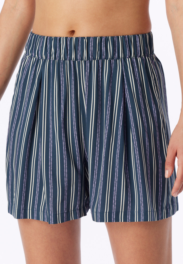 Short Pants, Viscose Woven Fabric, Multicolor Stripes, Mix+ Relax