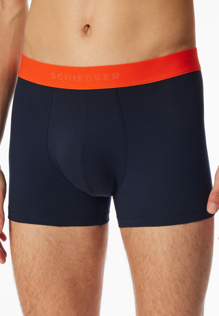 Shorts 5-pack Organic Cotton woven elastic waistband dark blue - 95/5