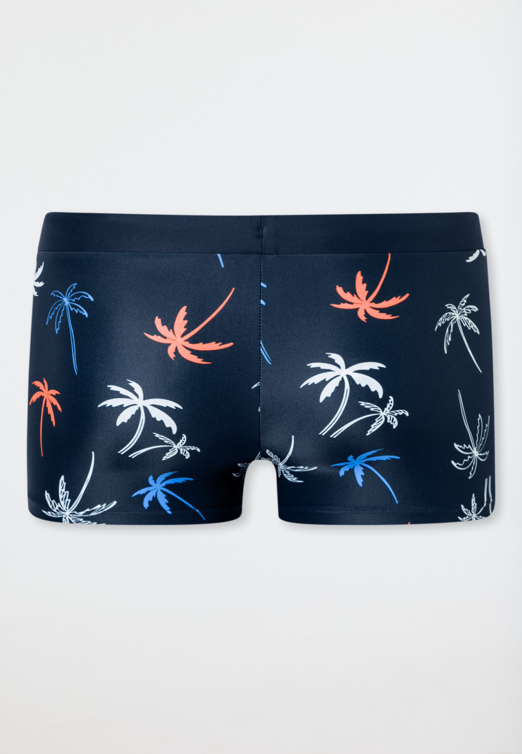 Zwembroeken gebreide SPF40+ schoolsport palmbomen multicolour - AQUA Teen Boys