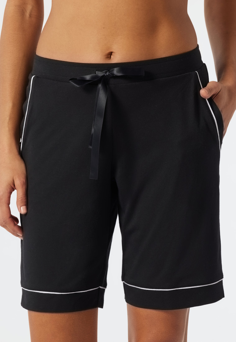 Bermuda shorts modal piping black - Mix + Relax