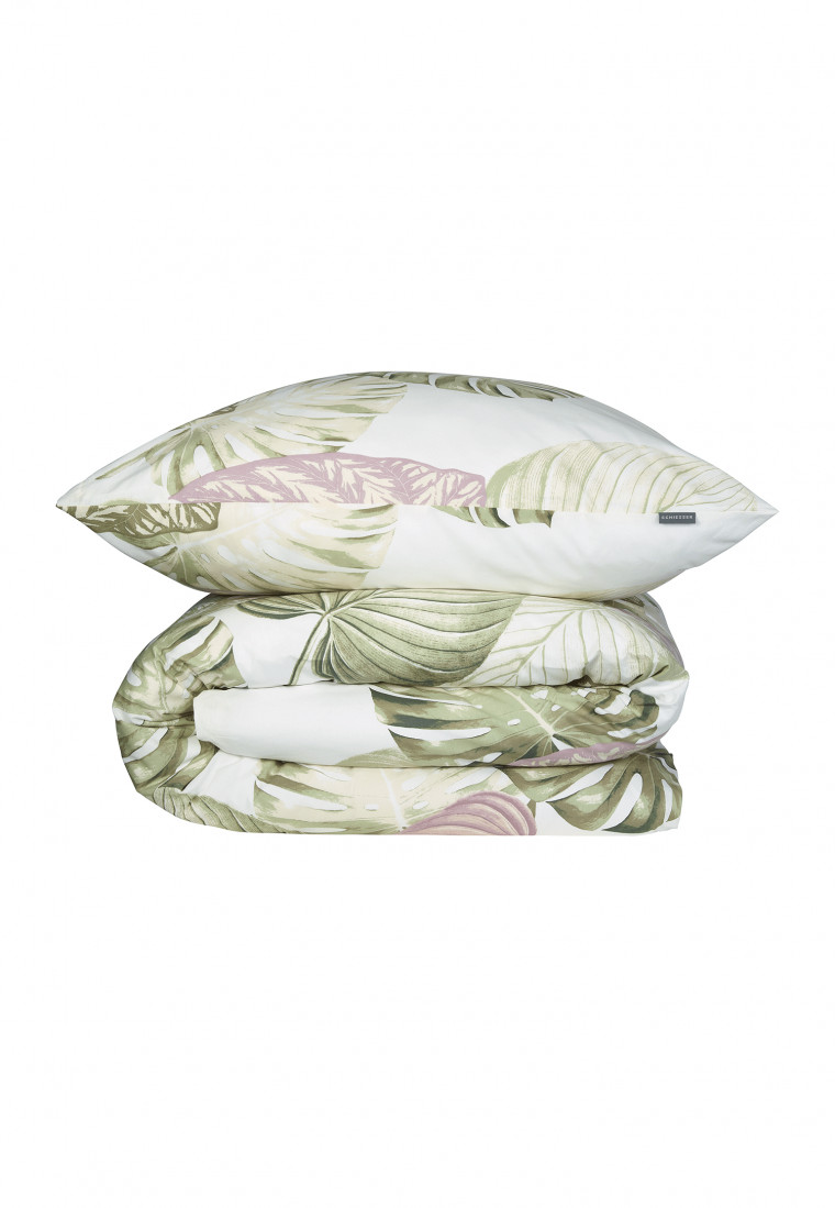 Bed linen set two-piece Renforcé green patterned - SCHIESSER Home