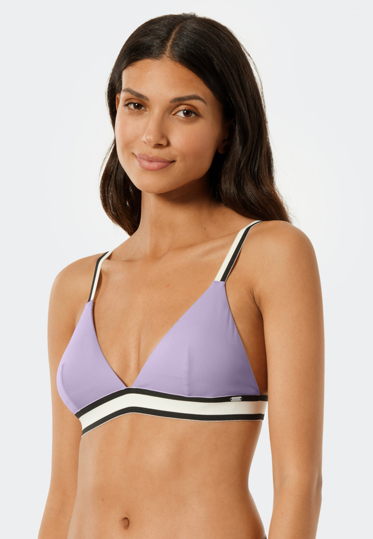 haut de bikini triangle bonnets amovibles bretelles variables violet - California Dream