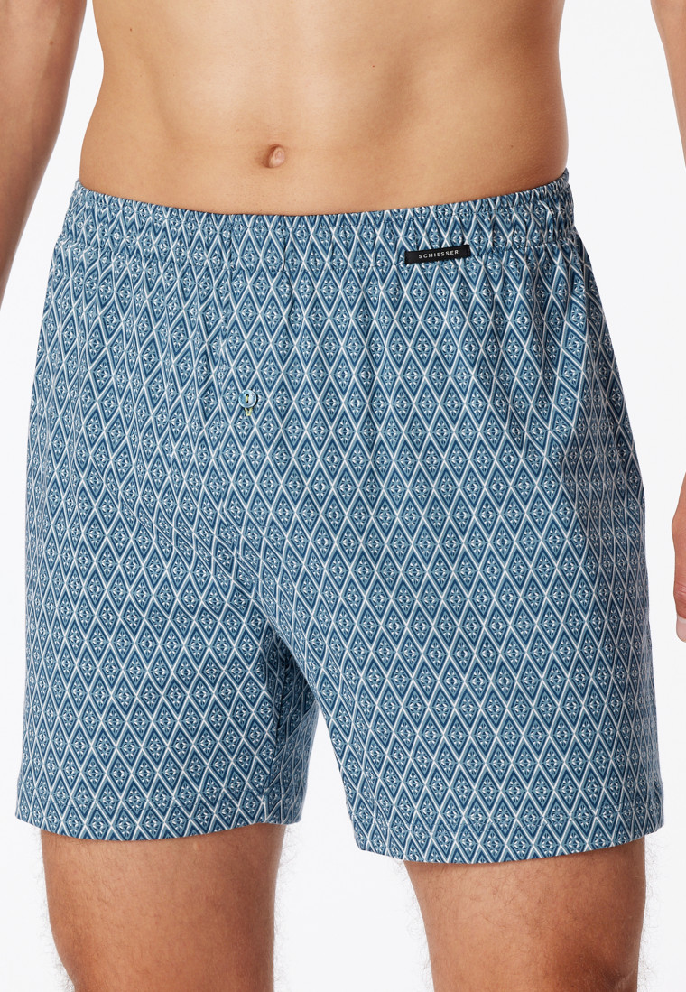 Boxershorts 2 set van 2 jersey effen gedessineerd - Boxershorts Multipacks