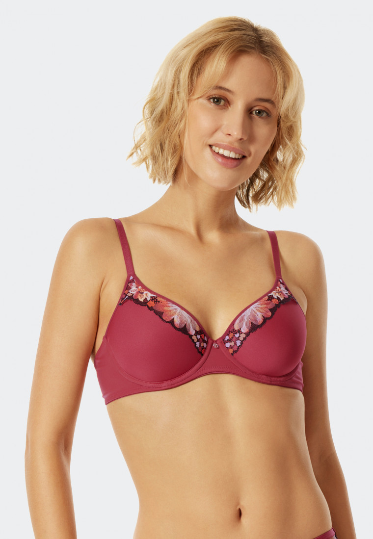 Beugelbeha spacer-cups kant bessenkleurig - Summer Floral Lace