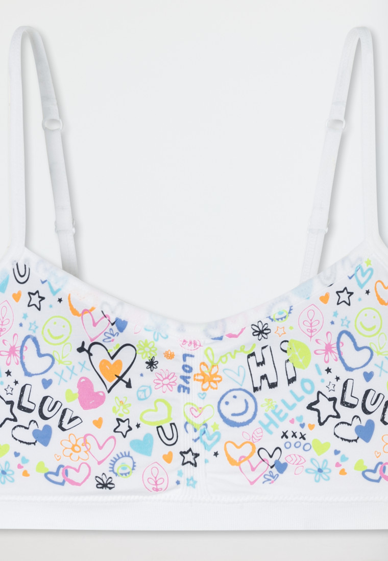 Bustier Jersey Herzchen multicolor gemustert - Seamless