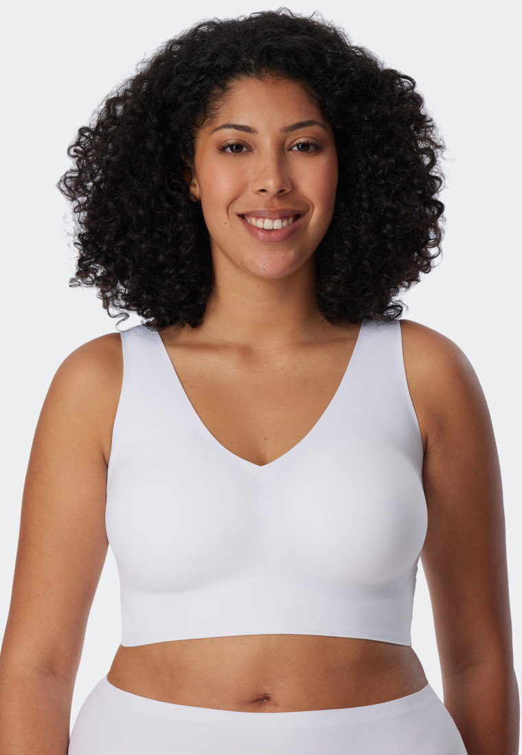 Bustier Microware removable pads white - Invisible Soft