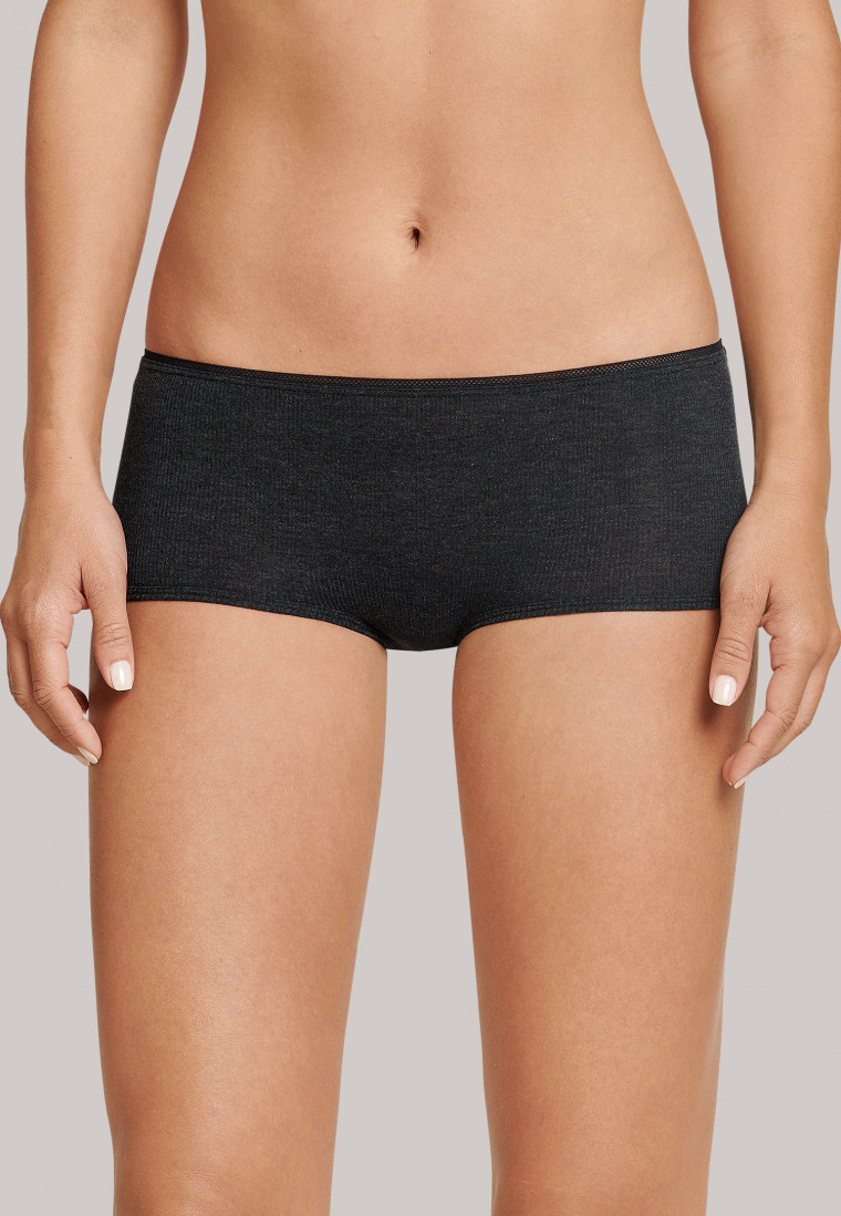 Short dubbelrib antraciet - Personal Fit Rippe
