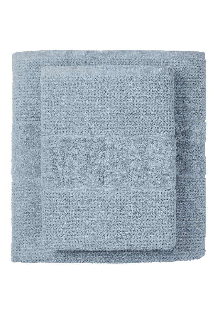 Duschtuch 2er-Pack 70x140 cm blaugrau - SCHIESSER Home