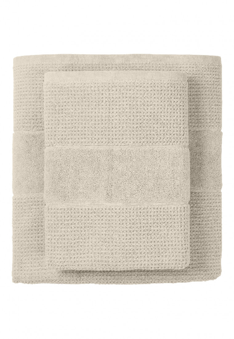 Douchehanddoek 2-pack 70x100 cm taupe - Schiesser Home