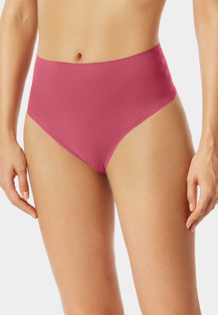 Highwaist Thong Microfaser beere - Invisible Soft