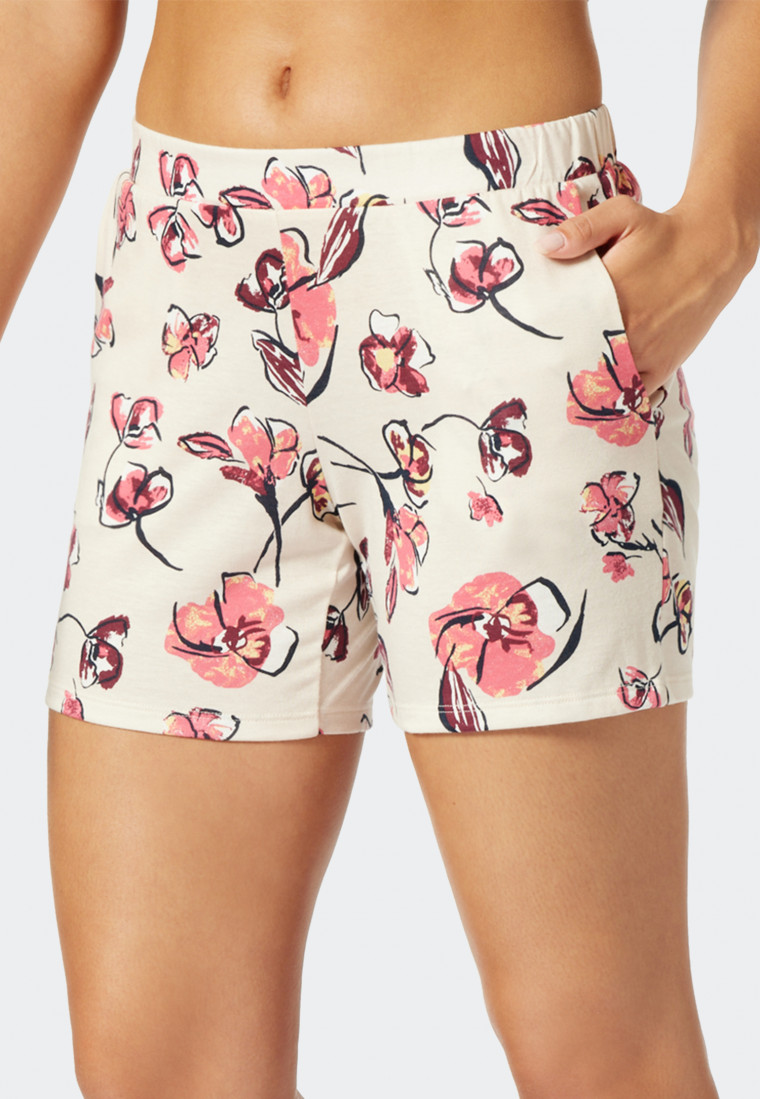 Pants short modal pockets floral print sahara - Mix & Relax