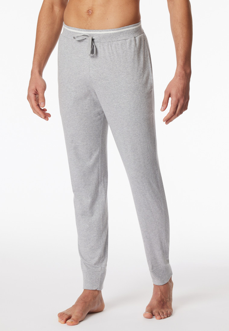 Hose lang Bündchen grau meliert - Mix+Relax