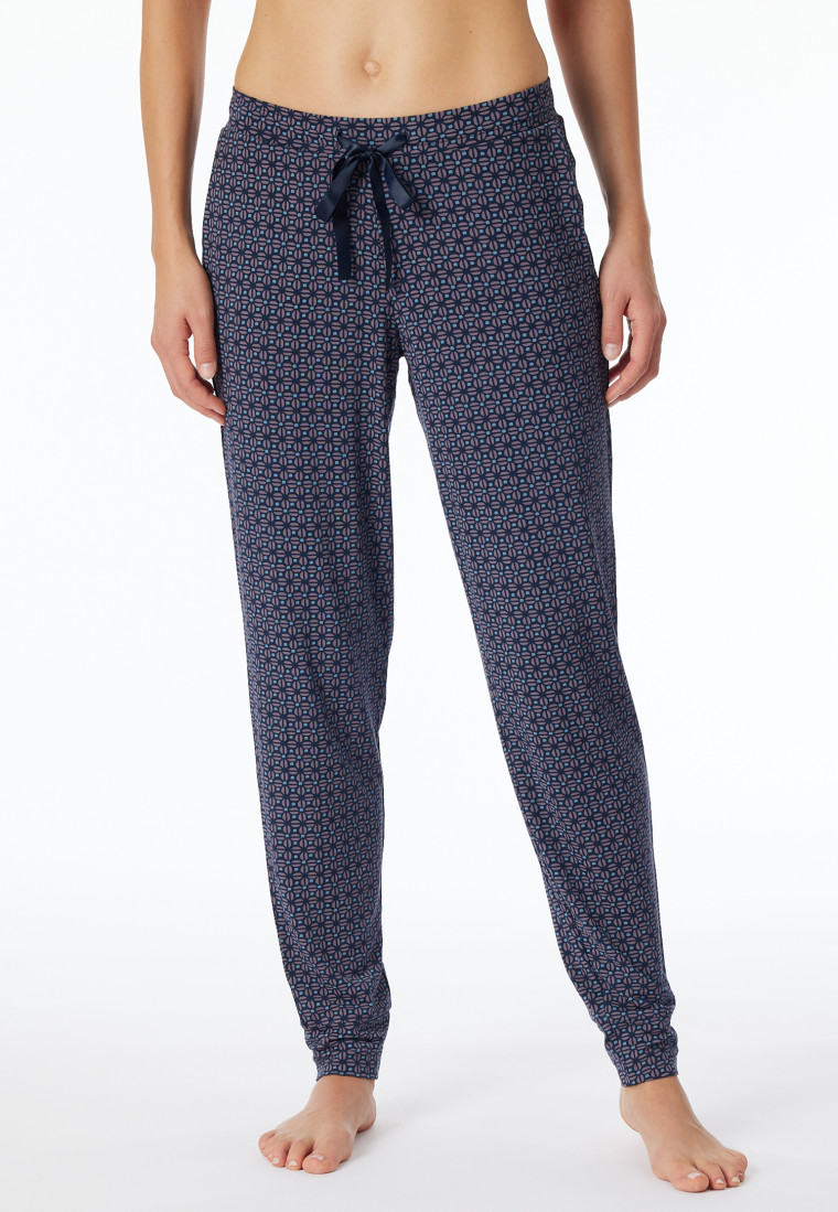 Lange broek manchetten met meerkleurig bloemenpatroon - Mix+Relax