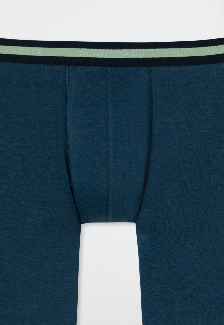 lange Unterhose Organic Cotton Streifen nachtblau - 95/5
