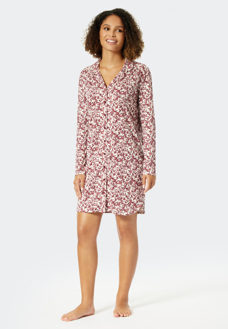 Sleep shirt long-sleeved interlock 
