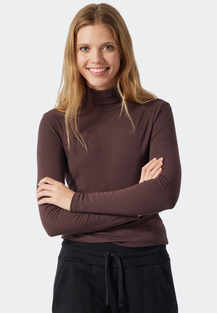 Turtleneck long-sleeve aubergine 