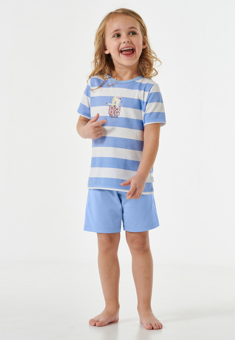 Pigiama corto a blocchi con anelli unicorno bianco - Casual World