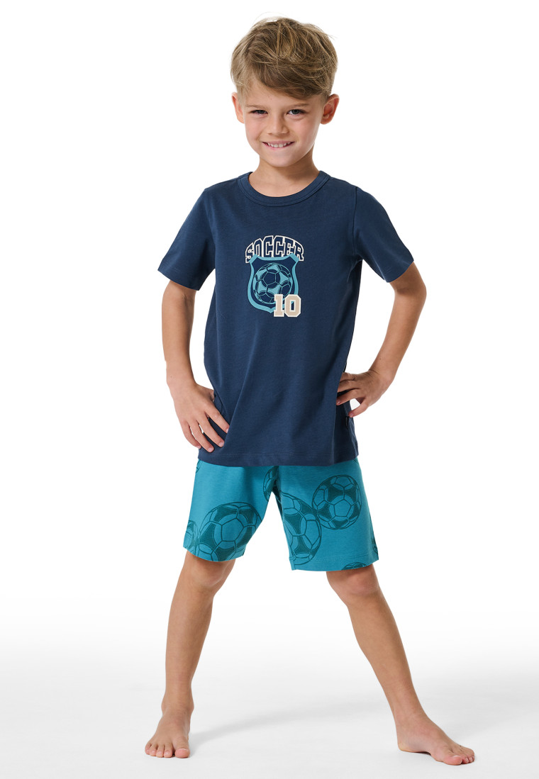 Short pyjamas soccer midnight blue - Boys World
