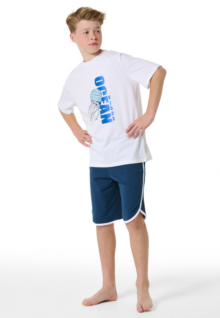 Short pyjamas Organic Cotton white - Nightwear