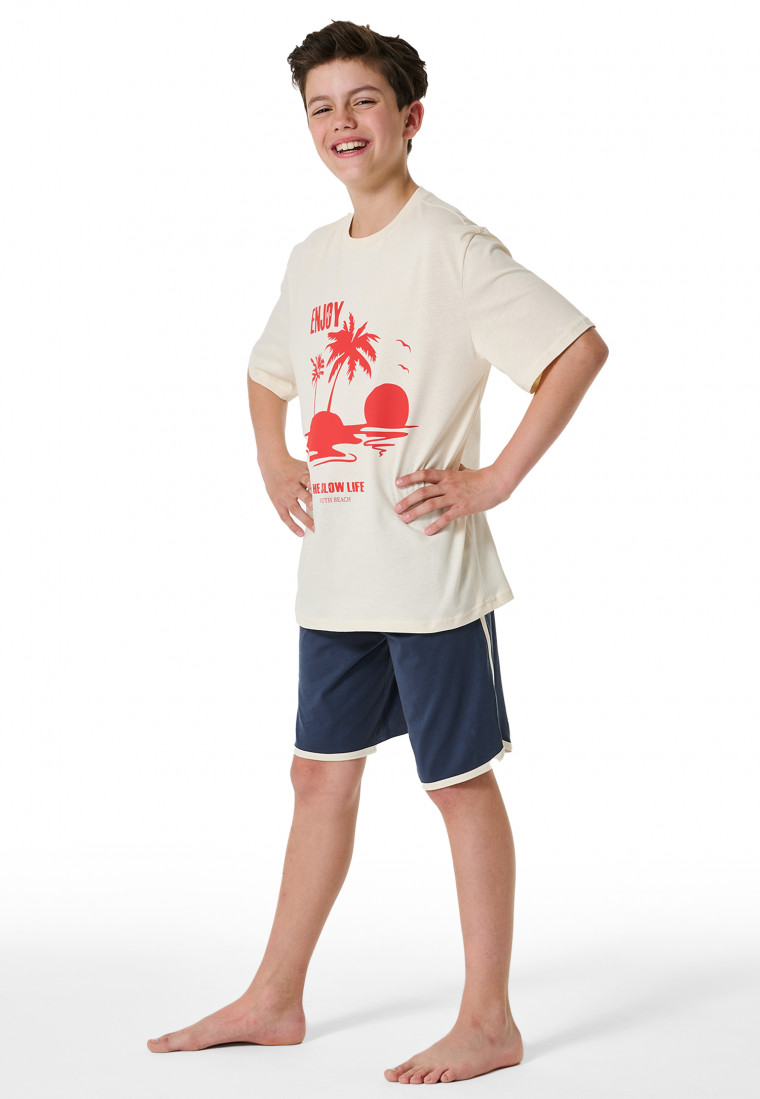 Schlafanzug kurz Organic creme - Nightwear