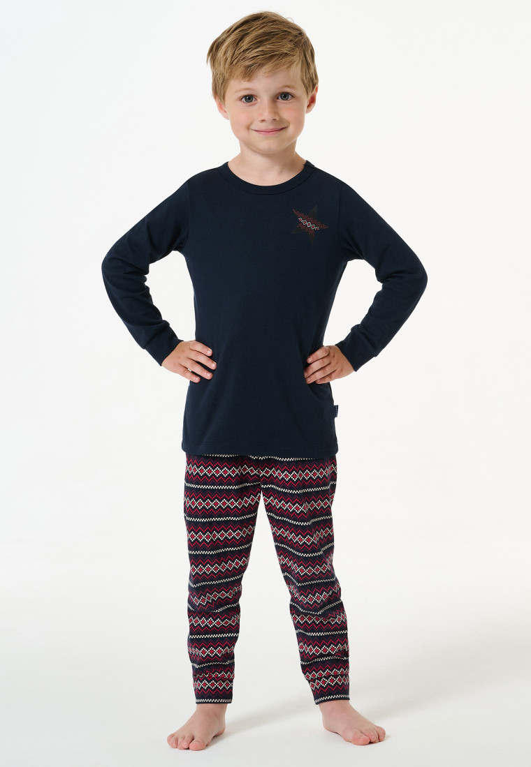 Lange pyjama met manchetten met patroon - X-Mas Family