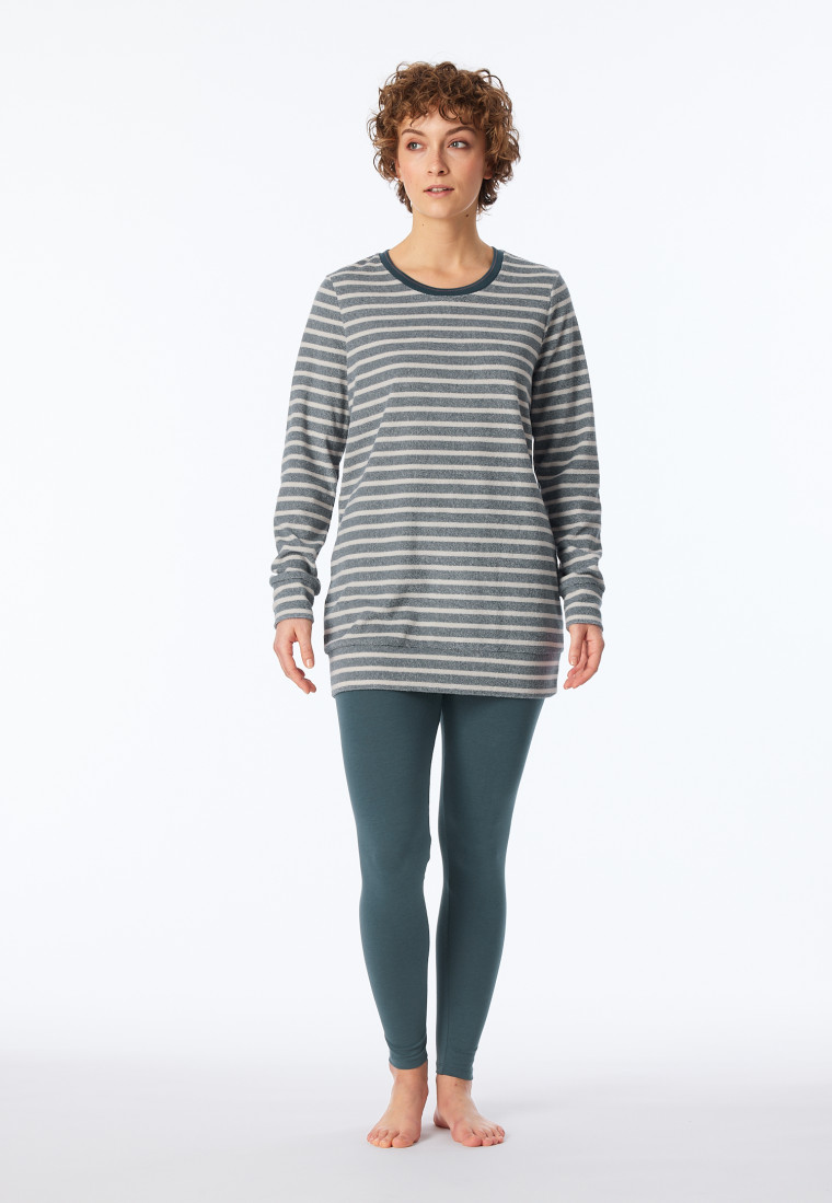 Pajamas long striping leggings denim blue - Casual Essentials
