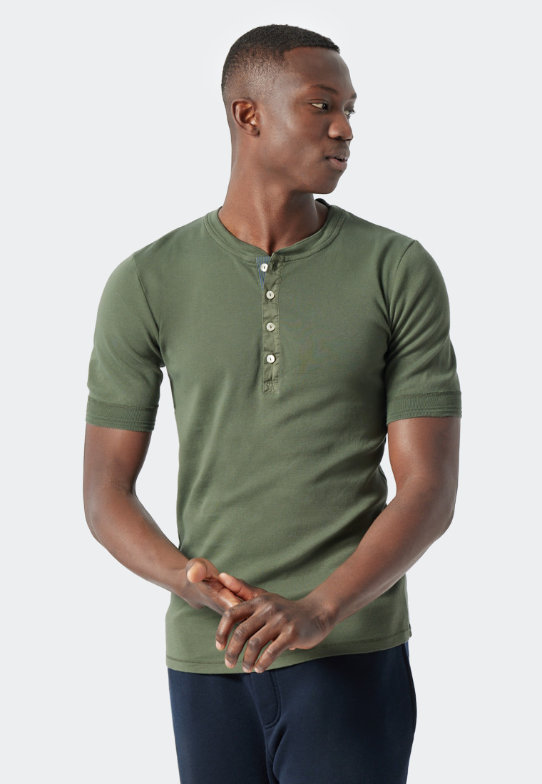 Shirt short-sleeved dark green - Revival Karl-Heinz