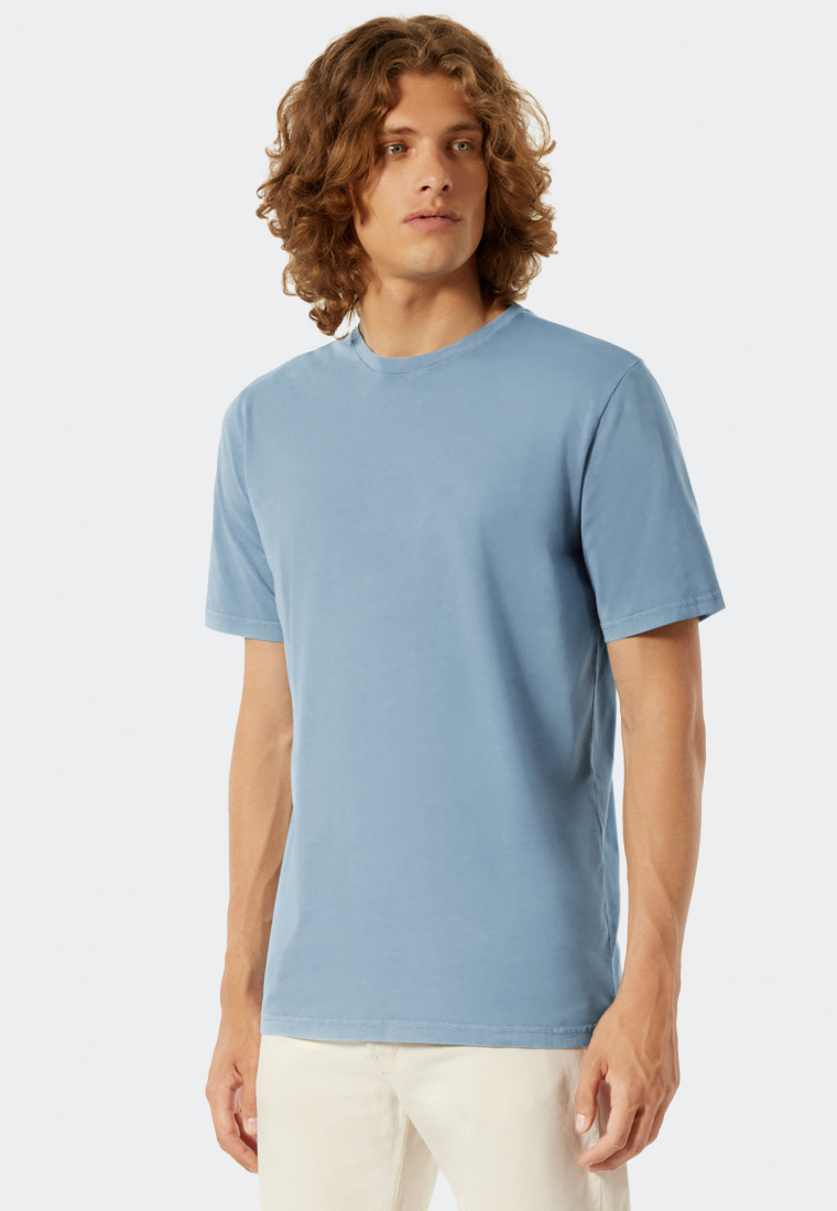 Tee-shirt bleu denim à manches courtes - Revival Hannes