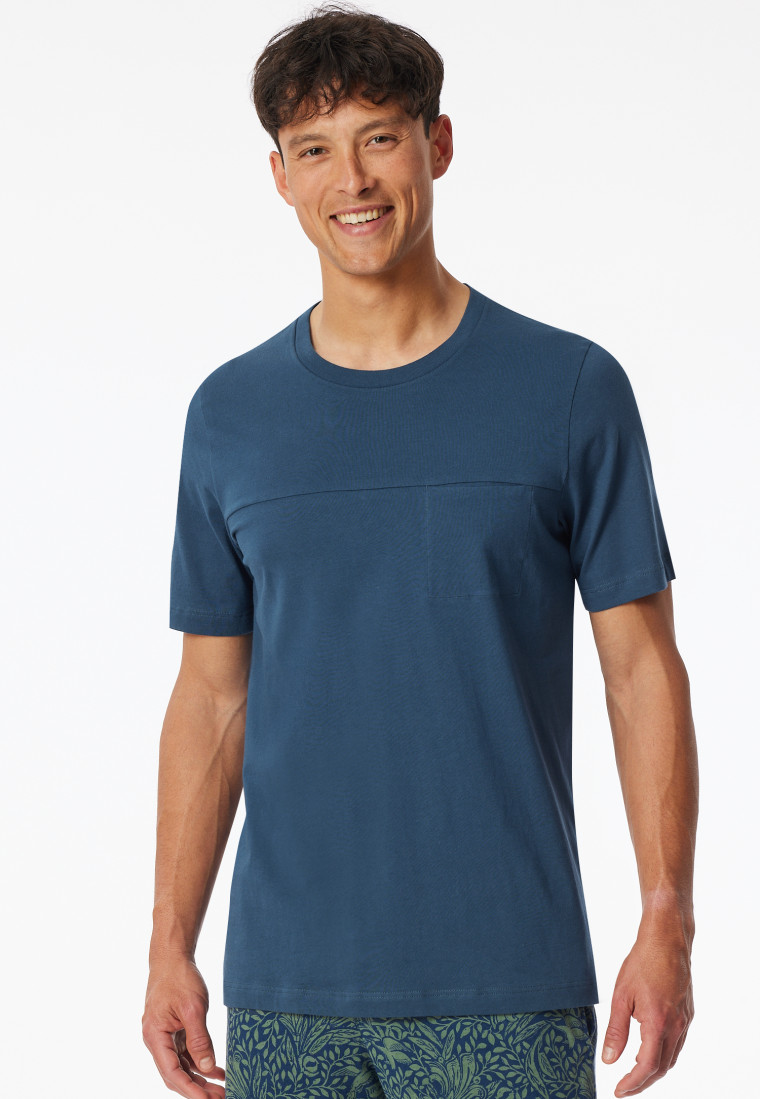Shirt korte mouw kwaliteit indigo - Mix+ Relax