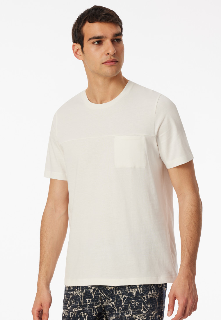 Tee-shirt à manches courtes qualité sweat off-white - Mix+Relax