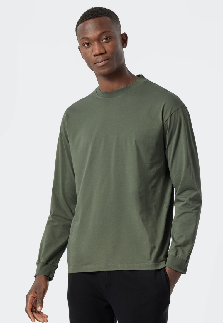 Shirt long-sleeve dark green - Revival Hannes