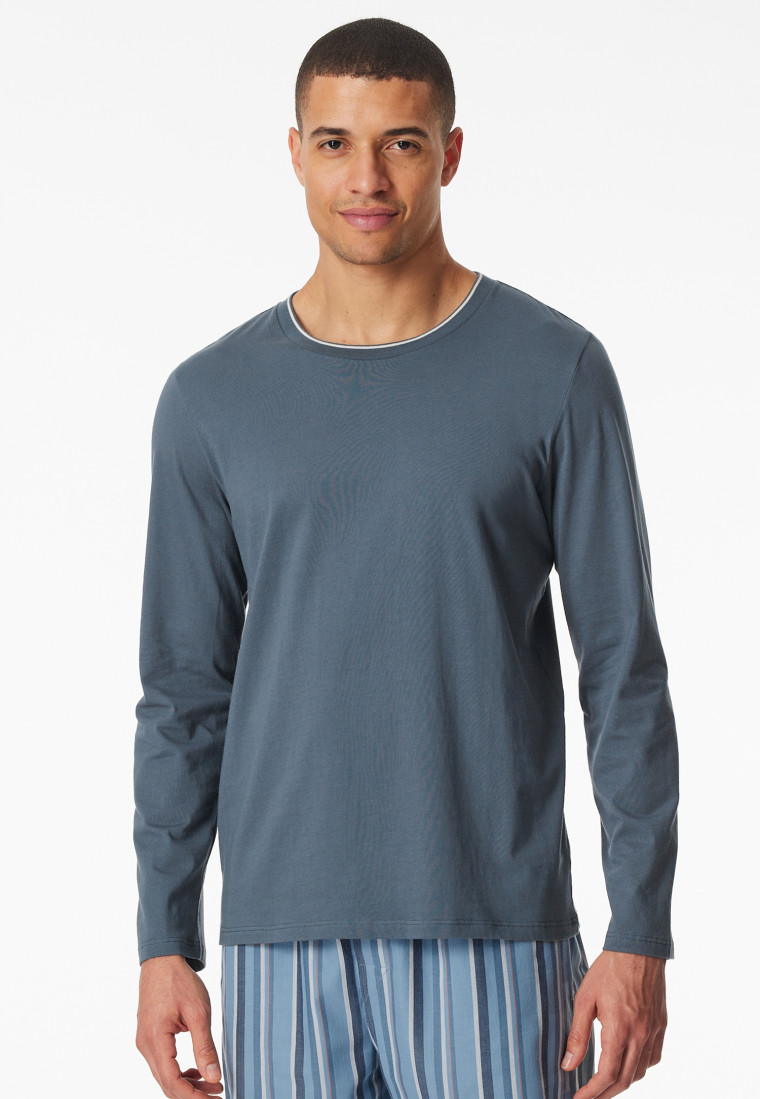 Maglietta manica lunga blu denim - Mix+ Relax