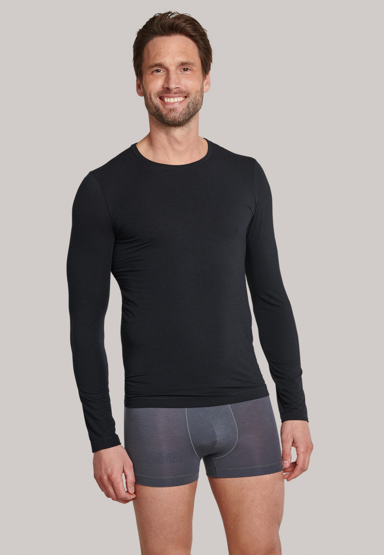 Long-sleeved shirt black - Personal Fit