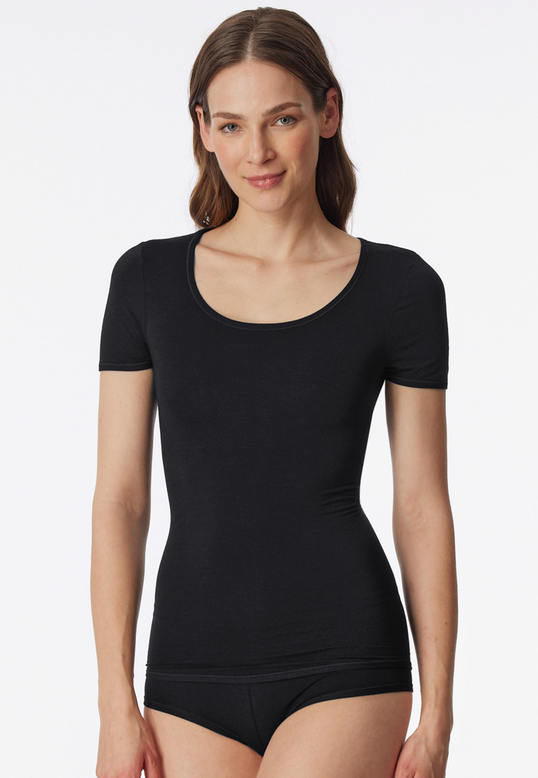 Short-sleeved shirt black - Personal Fit